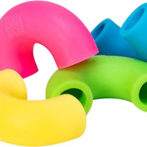 Schylling NeeDoh Mac 'N' Squeeze - Sensory Squeeze Toy - Contains 4 Squishy Noodles - 3 Wide - Color May Vary (Pack of 1)