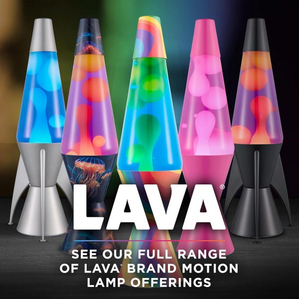 Lava The Original Lamp - 14.5 Black Iris ?C Classic Liquid Motion Lamp - Purple Wax and Clear Liquid - Item #2425 (Amazon Exclusive)