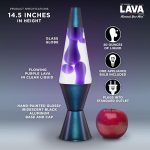 Lava The Original Lamp - 14.5 Black Iris ?C Classic Liquid Motion Lamp - Purple Wax and Clear Liquid - Item #2425 (Amazon Exclusive)